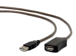 GEMBIRD kabelis USB 2.0 AM-AF 10M Melns cena un informācija | Kabeļi un vadi | 220.lv