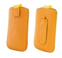 (17-B) VELCRO WAVE case univ. S9300 by Telemax yellow цена и информация | Чехлы для телефонов | 220.lv