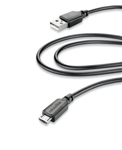 Micro USB 2m kabelis Cellular melns cena un informācija | Savienotājkabeļi | 220.lv