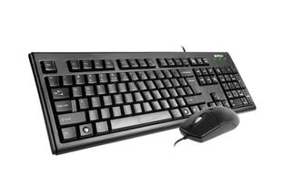 Проводная клавиатура и мышь A4Tech KRS-83 З ОП-720Д, черная цена и информация | Клавиатуры | 220.lv