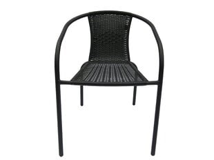 Krēsls Patio Bistro Plus, melns cena un informācija | Dārza krēsli | 220.lv