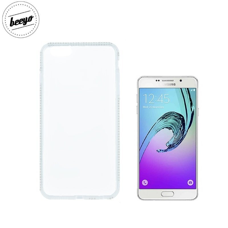 Beeyo Diamond frame super plāns silikona caurspīdīgs aizmugures maks-apvalks priekš Samsung A310F Galaxy A3 (2016) Balts цена и информация | Telefonu vāciņi, maciņi | 220.lv