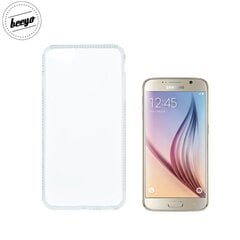 Beeyo Diamond frame super plāns silikona caurspīdīgs aizmugures maks-apvalks priekš Samsung G920F Galaxy S6 Balts cena un informācija | Telefonu vāciņi, maciņi | 220.lv