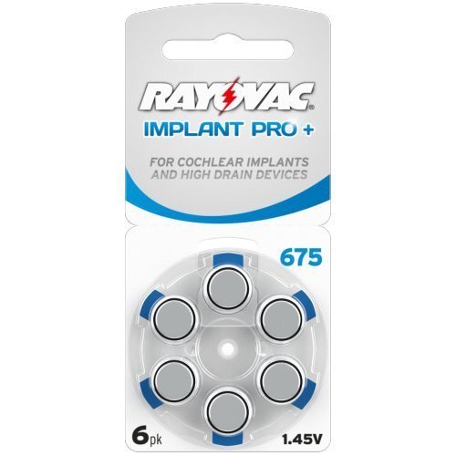 Baterijas kohleārajam implantam Rayovac Implant Pro+ PR44 675, 6 gab. cena un informācija | Baterijas | 220.lv