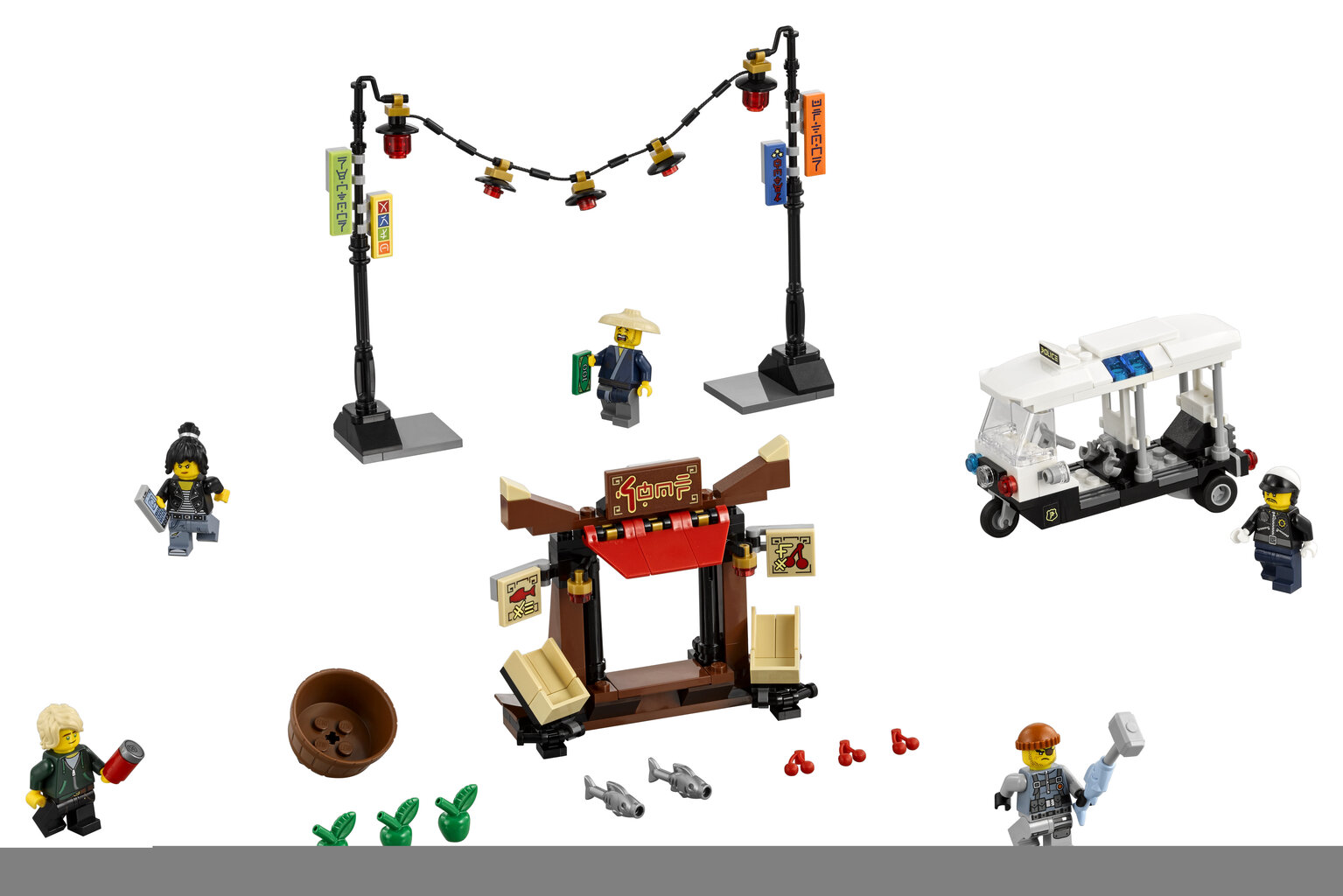 70607 LEGO® NINJAGO pakaļdzīšanās pilsētā cena un informācija | Konstruktori | 220.lv