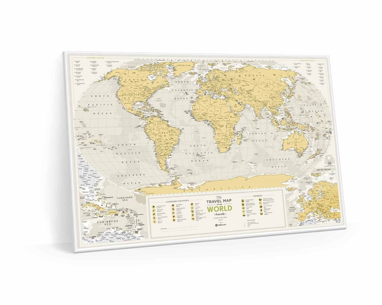 Dzēšama ceļojumu karte Travel Map World Geograghy cena un informācija | Pasaules kartes | 220.lv
