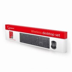 KEYBOARD +MOUSE WRL ENG/DESKTOP BK KBS-WCH-01 GEMBIRD цена и информация | Клавиатуры | 220.lv