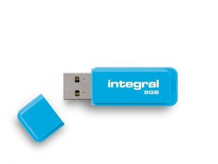 USB-Карта памяти Integral Neon 8GB, Синяя цена и информация | USB накопители | 220.lv