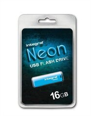 USB Карта памяти Integral Neon 16GB, синяя цена и информация | USB накопители | 220.lv