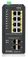 ZYXEL RGS200-12P 12 PORT MANAGED POE SWITC cena un informācija | Komutatori (Switch) | 220.lv