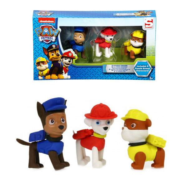 Dzēšgumiju komplekts Paw Patrol, 3 gab. cena un informācija | Kancelejas preces | 220.lv