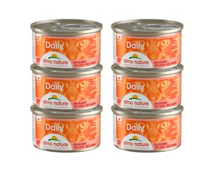 Almo Nature Daily kaķiem, gaisīga pastēte ar lasi, 85g цена и информация | Консервы для котов | 220.lv