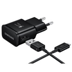 Samsung EP-TA20EBECGWW Adaptīvs 15W USB Plug 2A Ārtās uzlādes Lādētājs + USB Type-C Kabelis Melns (EU Blister) cena un informācija | Lādētāji un adapteri | 220.lv