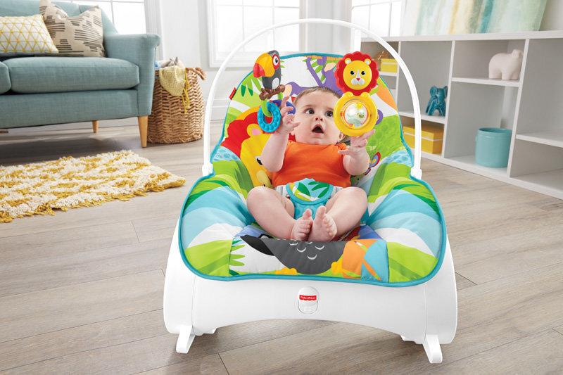 Šūpuļkrēsliņš Fisher Price Infant to Toddler Rocker, zils cena un informācija | Bērnu šūpuļkrēsliņi | 220.lv