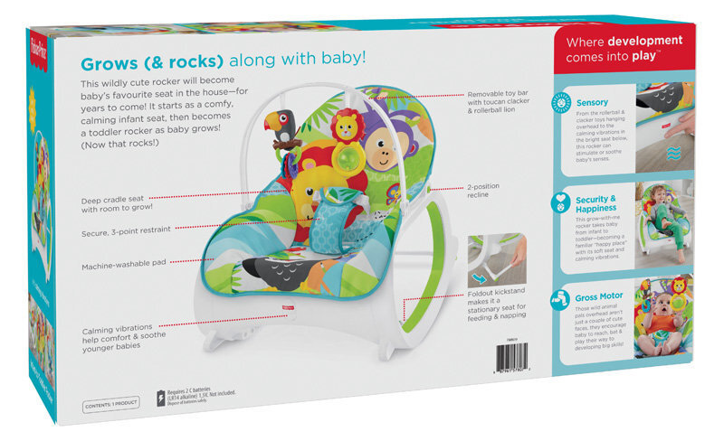 Šūpuļkrēsliņš Fisher Price Infant to Toddler Rocker, zils цена и информация | Bērnu šūpuļkrēsliņi | 220.lv