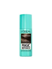 Izsmidzināms līdzeklis ataugušu matu sakņu tonēšanai L'Oreal Paris Magic Retouch Cold Brown 75 ml cena un informācija | Matu krāsas | 220.lv