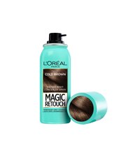 Izsmidzināms līdzeklis ataugušu matu sakņu tonēšanai L'Oreal Paris Magic Retouch Cold Brown 75 ml cena un informācija | Matu krāsas | 220.lv