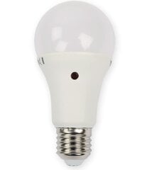 9 W LED spuldze V-TAC, E27, A60, termoplastiska, 2700 K (silti balta) ar sensoru цена и информация | Лампочки | 220.lv