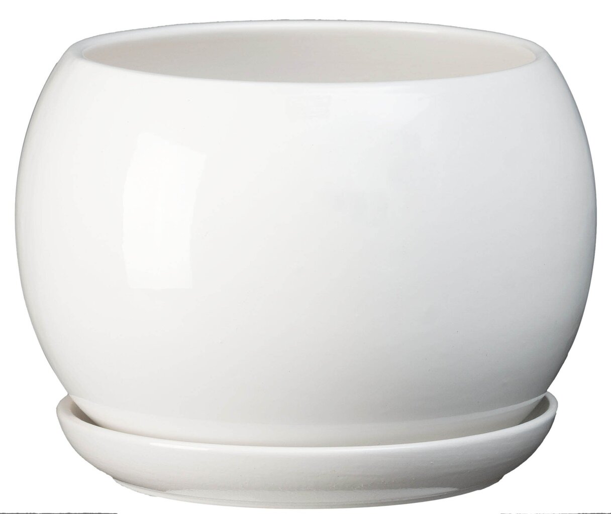 Keramikas puķu pods Burbulis 2 (balts) cena un informācija | Puķu podi | 220.lv