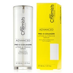 Skin Chemists Advanced Pro-5 Collagen paceļošs serums ar liftinga efektu 30 ml cena un informācija | Skin Chemists Smaržas, kosmētika | 220.lv