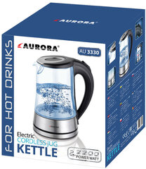 Aurora  AU3330 Kettle (2200W, LED, Filter, 1.7L) цена и информация | Электрочайники | 220.lv