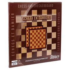 Abbey Game šaha un dambretes dēlis, 41x41 cm, koks, brūns un bēšs cena un informācija | Galda spēles | 220.lv