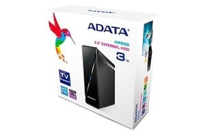 External HDD Adata HM900, 3,5'', 3TB USB 3.0, Black cena un informācija | Serveri | 220.lv
