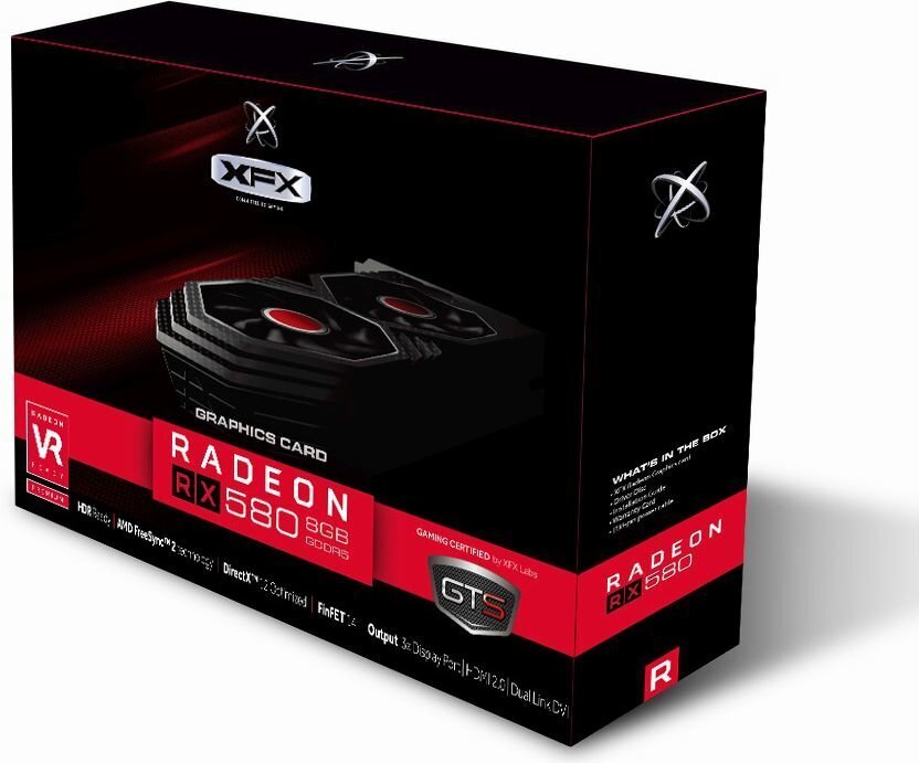 XFX Radeon RX 580 GTS XXX OC+, 8GB GDDR5, DVI-D, HDMI, 3xDP, BOX (RX-580P8DFD6) цена и информация | Videokartes (GPU) | 220.lv