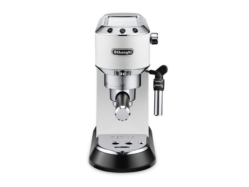 Pusautomātiskais kafijas automāts DeLonghi EC685W espresso kafijas automāts,  balts, Ar manuālo piena putošanu cena | 220.lv