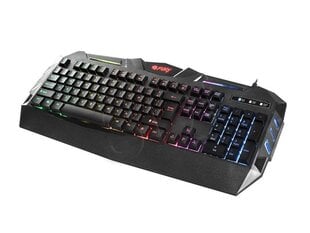 Natec Fury Gaming Keyboard SPITFIRE USB, backlight, US layout, Black цена и информация | Клавиатуры | 220.lv