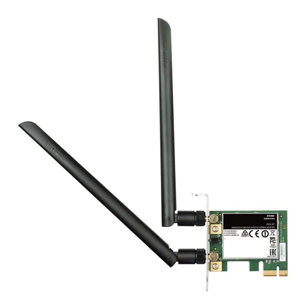 D-Link Wireless AC1200 DualBand PCIe Adapter цена и информация | Rūteri (maršrutētāji) | 220.lv