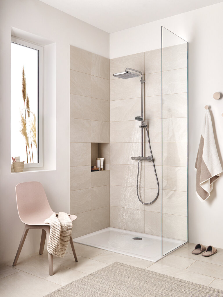 GROHE QuickFix Vitalio Start 100 rokas duša, 2 plūsmas, hroms, 27946000 cena un informācija | Aksesuāri jaucējkrāniem un dušai | 220.lv