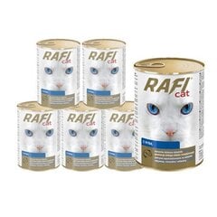 Konservēti zivju gabaliņi mērcē Rafi kaķiem, 415 g цена и информация | Консервы для котов | 220.lv