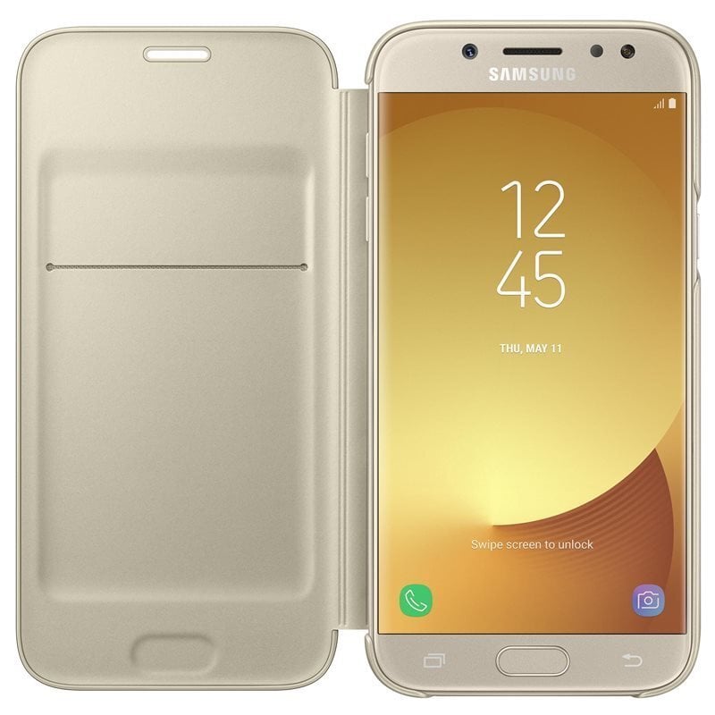 Sāniski atverams maciņš Samsung priekš Samsung Galaxy J5 J530 (2017), Bēša cena un informācija | Telefonu vāciņi, maciņi | 220.lv