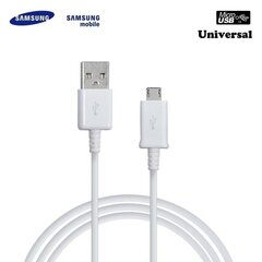 Samsung ECB-DU4EBE Universāls Micro USB 2.0 Datu un Uzlādes Kabelis 1 m Balts (OEM) цена и информация | Кабели для телефонов | 220.lv