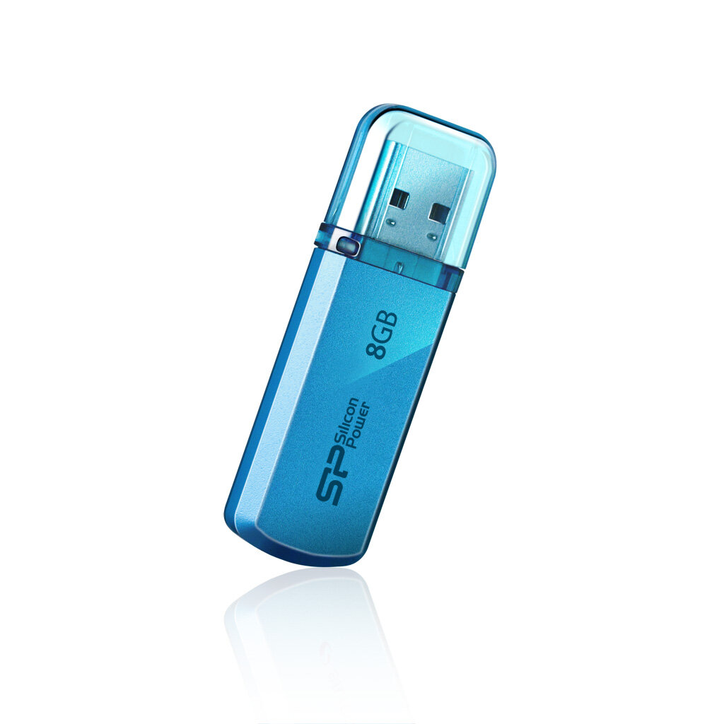 USB atmiņas karte Silicon Power Helios 8GB USB 2.0 Blue cena un informācija | USB Atmiņas kartes | 220.lv