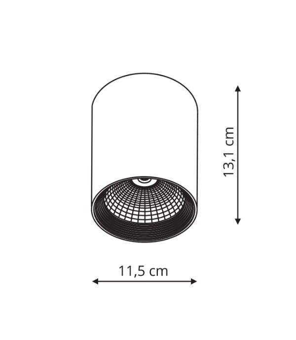 Light Prestige gaismeklis Zovo 1 black LED cena un informācija | Griestu lampas | 220.lv