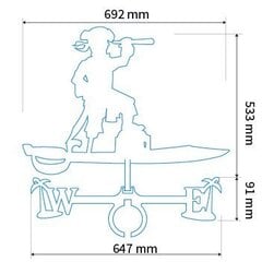 Vējrādītājs Pirāts cena un informācija | Dārza dekori | 220.lv