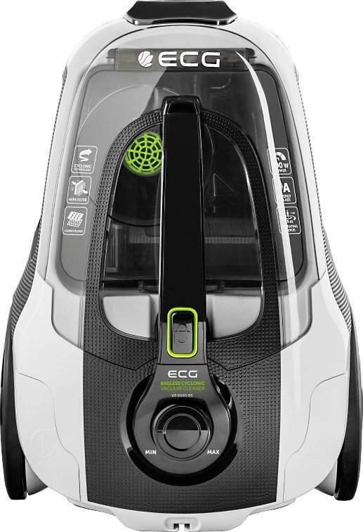 ECG ECGVP6080BS putekļsūcējs bez maisiņa cena un informācija | Putekļu sūcēji | 220.lv