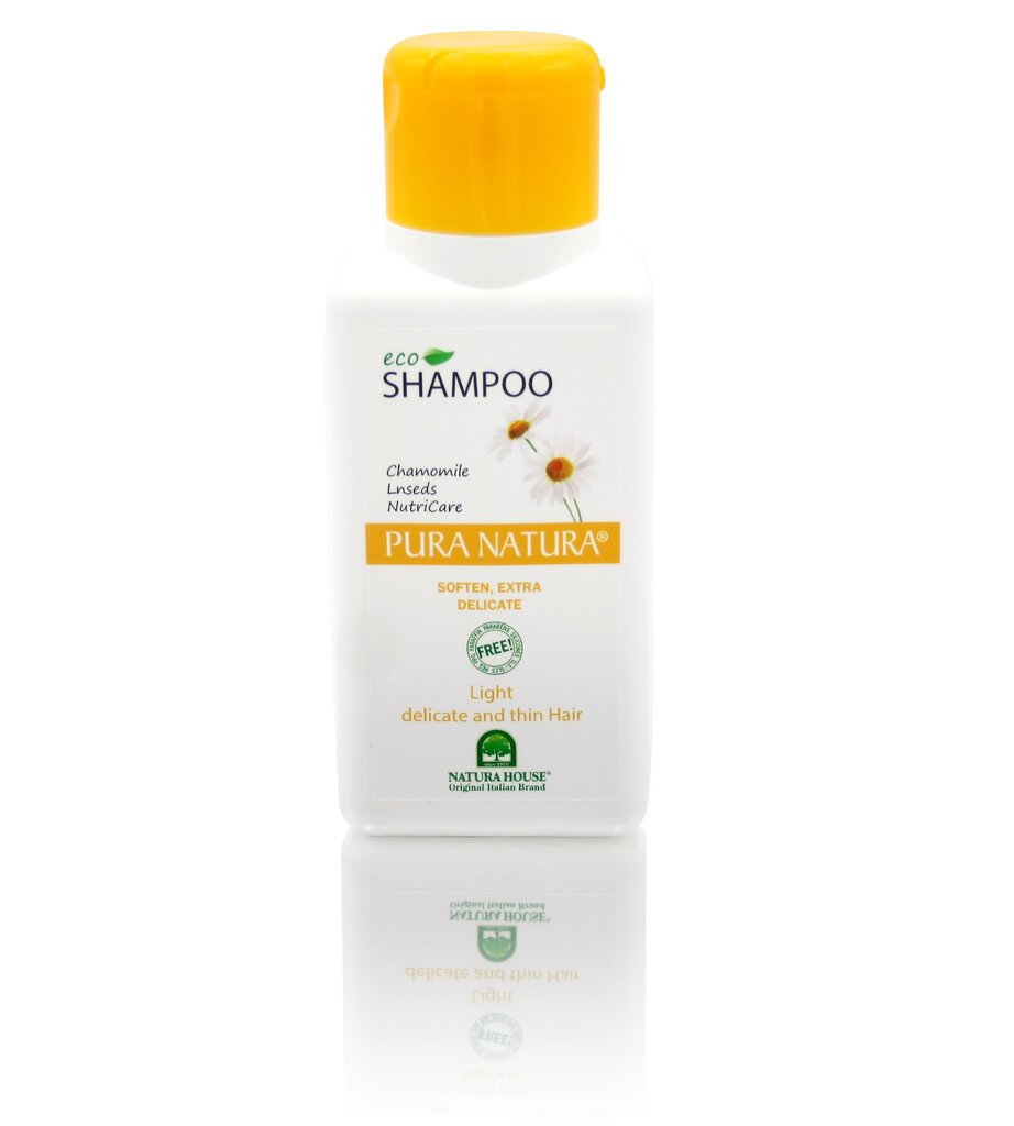 Šampūns plāniem gaišiem matiem Natura House Pura Natura 250 ml цена и информация | Šampūni | 220.lv