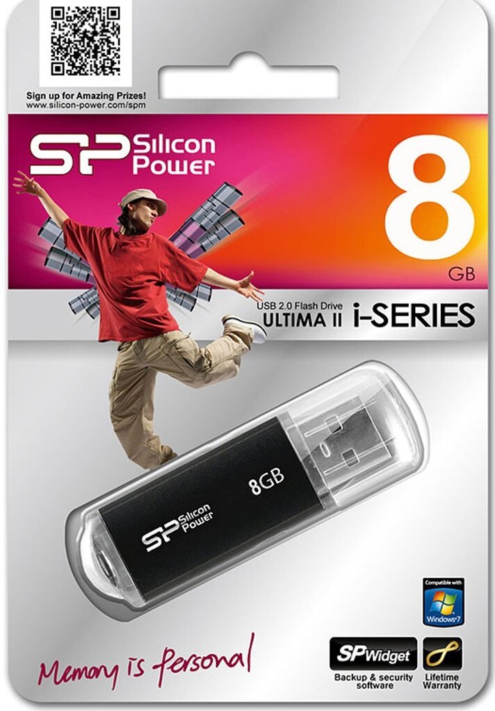 Silicon Power Ultima-II 8 GB, USB 2.0, B цена и информация | USB Atmiņas kartes | 220.lv