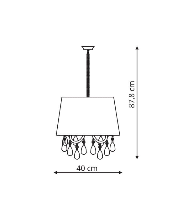 Lampa Light Prestige Mona 3 silver cena un informācija | Lustras | 220.lv