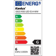 LED spuldze KANLUX SIIGO E14 6W 480 lm cena un informācija | Spuldzes | 220.lv