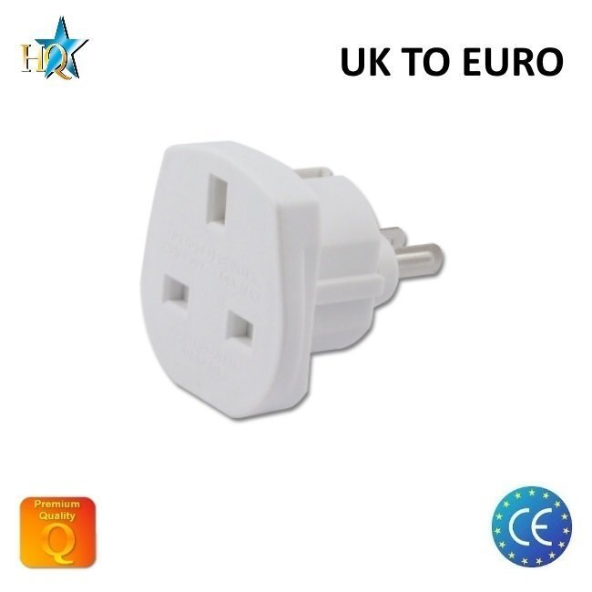 HQ Strāvas ligzdas pāreja UK (Anglija) 3pin uz Euro standartu 2Pin UK uz EU adapteris Balts (OEM) цена и информация | Adapteri un USB centrmezgli | 220.lv