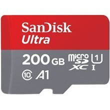 Atmiņas karte Sandisk microSDHC 200 GB (SDSQUAR-200G-GN6MA) цена и информация | Atmiņas kartes mobilajiem telefoniem | 220.lv
