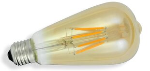 LED spuldze E27 4W ST64 Filament Retro Amber - Silti balta cena un informācija | Spuldzes | 220.lv