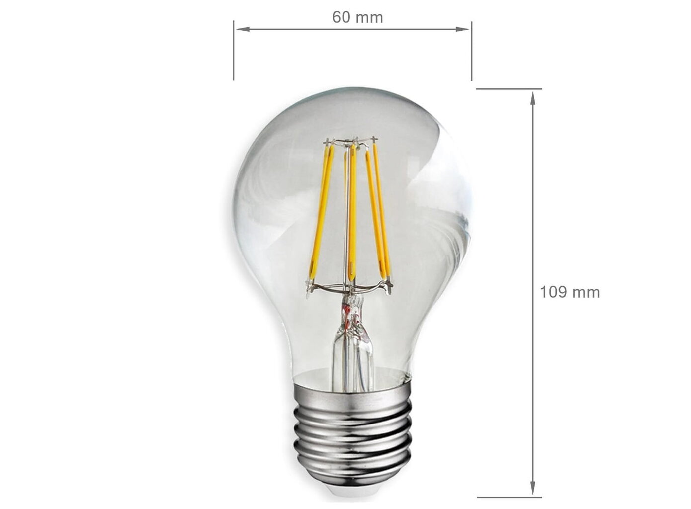 LED spuldze Filament Polux E27 4W 450lm цена и информация | Spuldzes | 220.lv