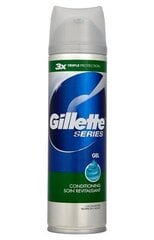 <p>Увлажняющий гель Gillette Series (увлажняющий) с маслом какао для гладкого бритья! Содержит 3 активных вещества тройной защиты, которые помогают защитить кожу головы от покраснений и стянутости. Кроме того, гель образует обильную пену, которая облегчит бритье.</p>
 цена и информация | Косметика и средства для бритья | 220.lv