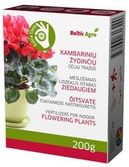 Baltic Agro mēslojums iekštelpās ziedošiem augiem, 200 g cena un informācija | Beramie mēslošanas līdzekļi | 220.lv