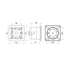 Корпус вытяжного вентилятора Equation,KW100H 100 мм, белый цена и информация | Вентиляторы для ванной | 220.lv